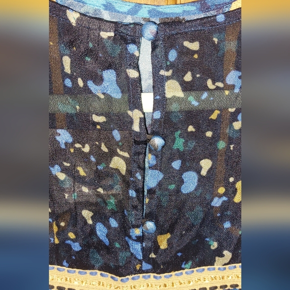 Anthropologie Bla^nk London Miranda Peasant Blouse Blue - Picture 9 of 11